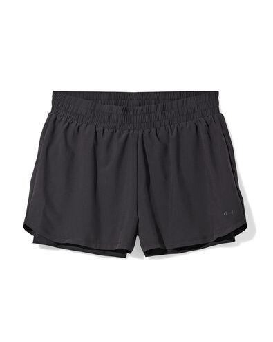 dames sportshort zwart zwart - 1000030599 - HEMA