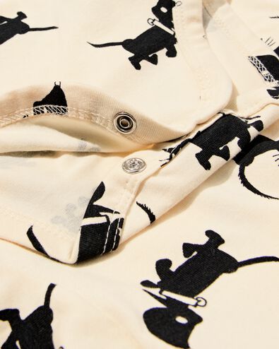 Takkie en Siepie body katoen met stretch gebroken wit gebroken wit - 33367240OFFWHITE - HEMA