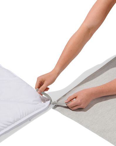 housse de couette 240x200/220cm flanelle m&eacute;lange greige - 5700221 - HEMA