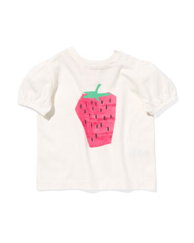 t-shirt bébé fraise blanc cassé 62 - 33044151 - HEMA