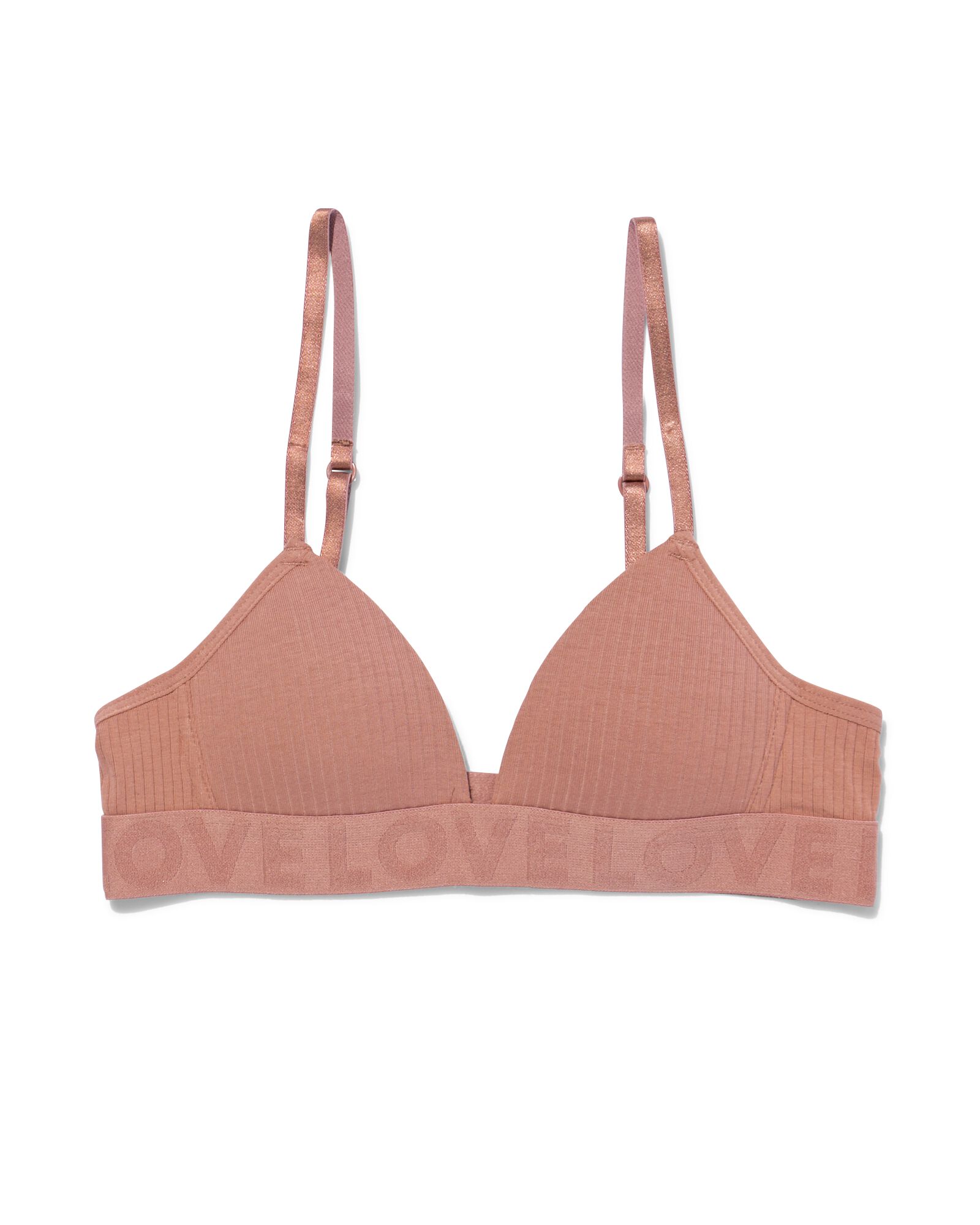 soutien-gorge pr&eacute;form&eacute; sans armatures coton marron clair - 21960705LIGHTBROWN - HEMA