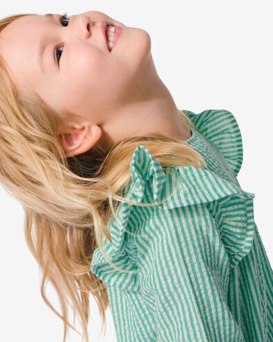 Kinder-Bluse mit Rüsche grün 110/116 - 30835262 - HEMA
