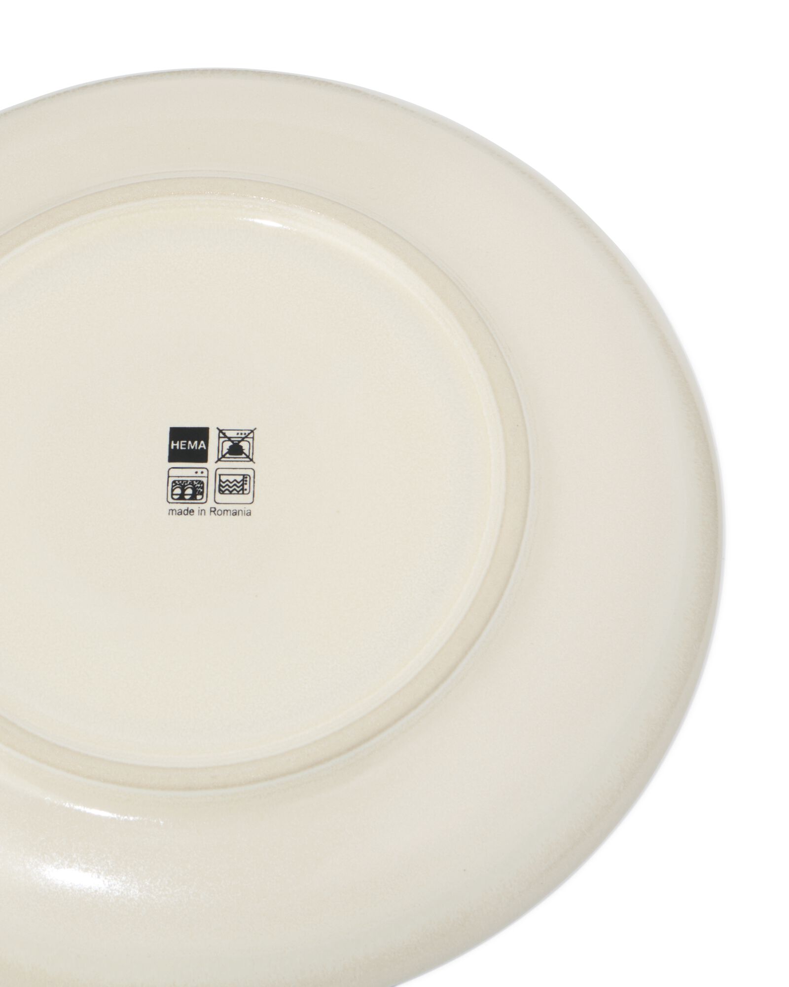 assiette &agrave; d&eacute;jeuner &Oslash;21cm PUUR gla&ccedil;ure r&eacute;active blanc cass&eacute;  - 9650132 - HEMA