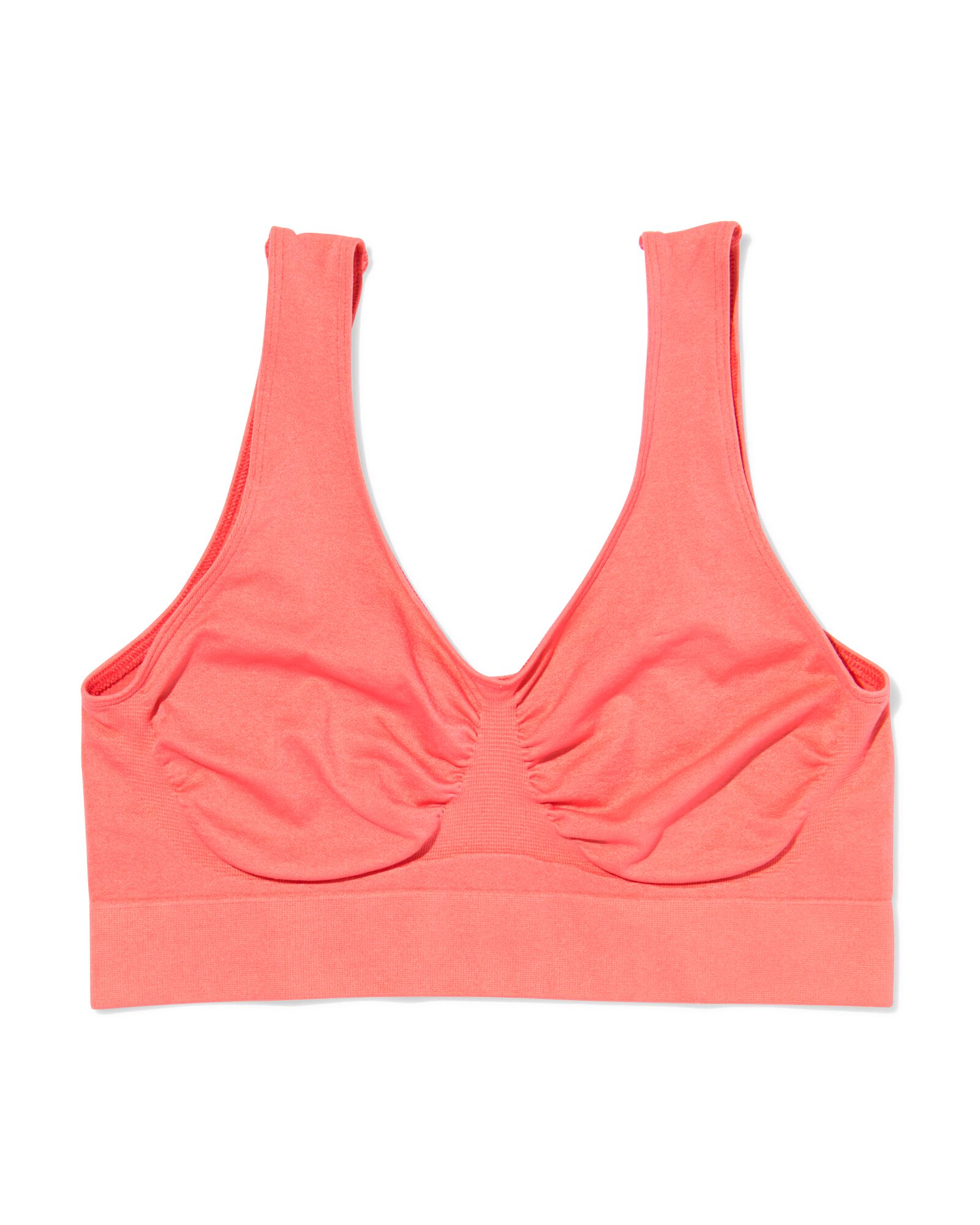 Nahtloses Bustier ohne B&uuml;gel korallrosa - 21860285CORALPINK - HEMA