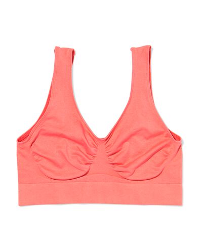 Nahtloses Bustier ohne B&uuml;gel korallrosa - 21860285CORALPINK - HEMA