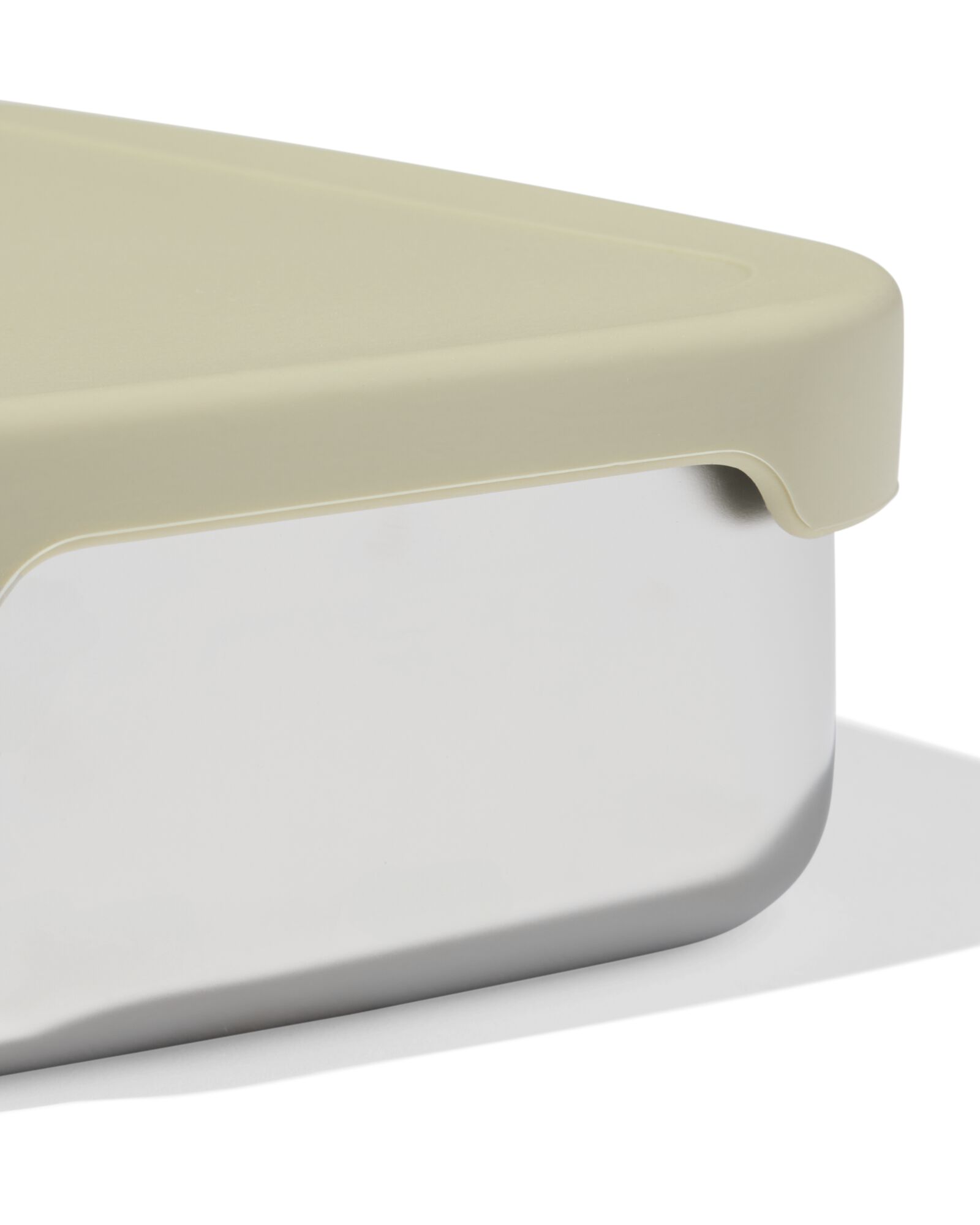 Brotdose, 14,3 × 18,9 × 5,8 cm, Edelstahl, grün  - 80650206 - HEMA