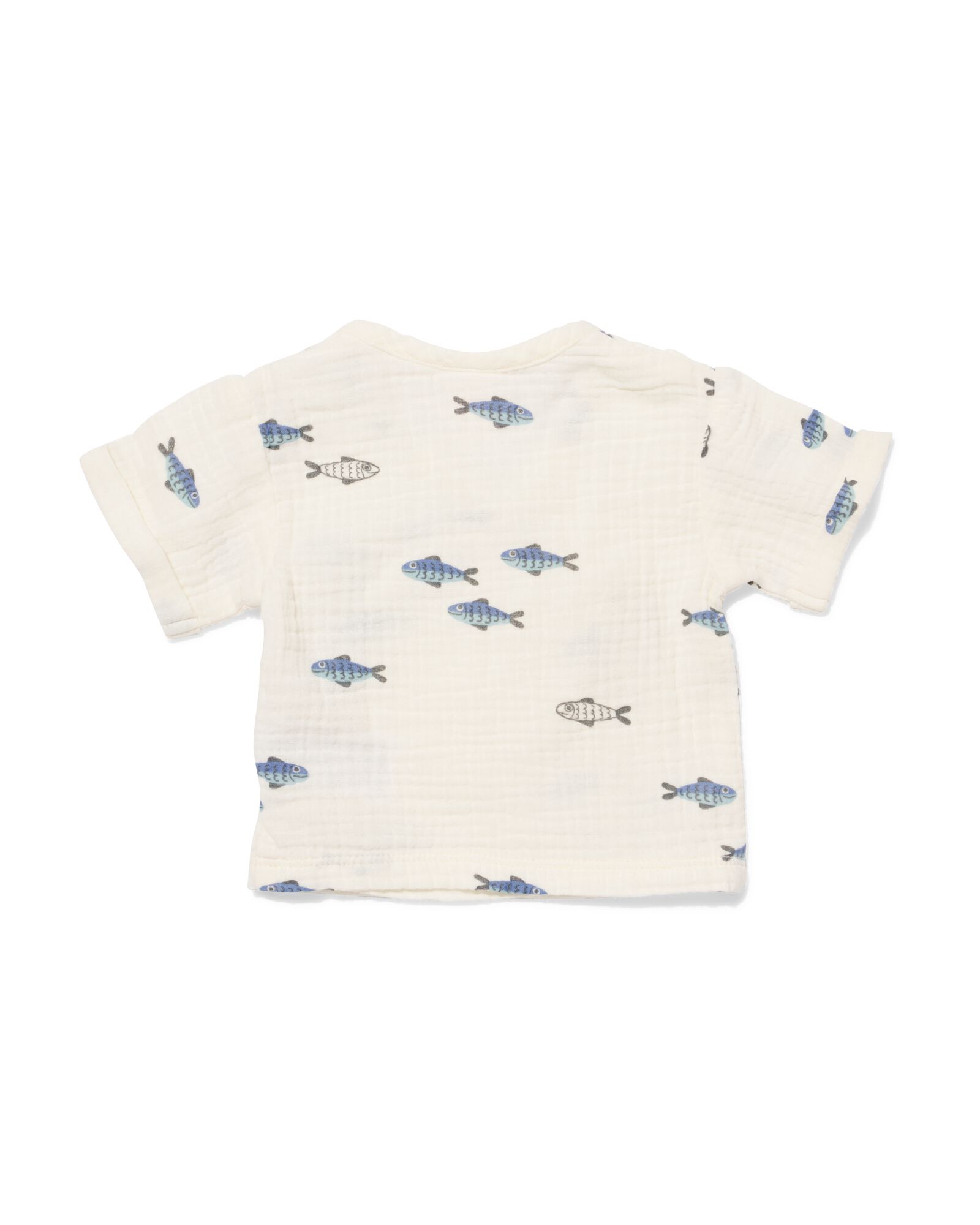Newborn-T-Shirt Musselin Tierprint mit Wickeldesign eierschalenfarben eierschalenfarben - 33453020OFFWHITE - HEMA