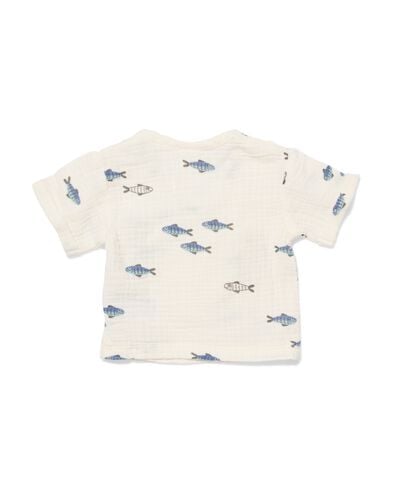 Newborn-T-Shirt Musselin Tierprint mit Wickeldesign eierschalenfarben eierschalenfarben - 33453020OFFWHITE - HEMA