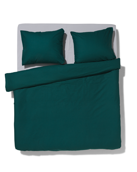 Bettwäsche, Soft Cotton, einfarbig dunkelgrün dunkelgrün - 1000014127 - HEMA
