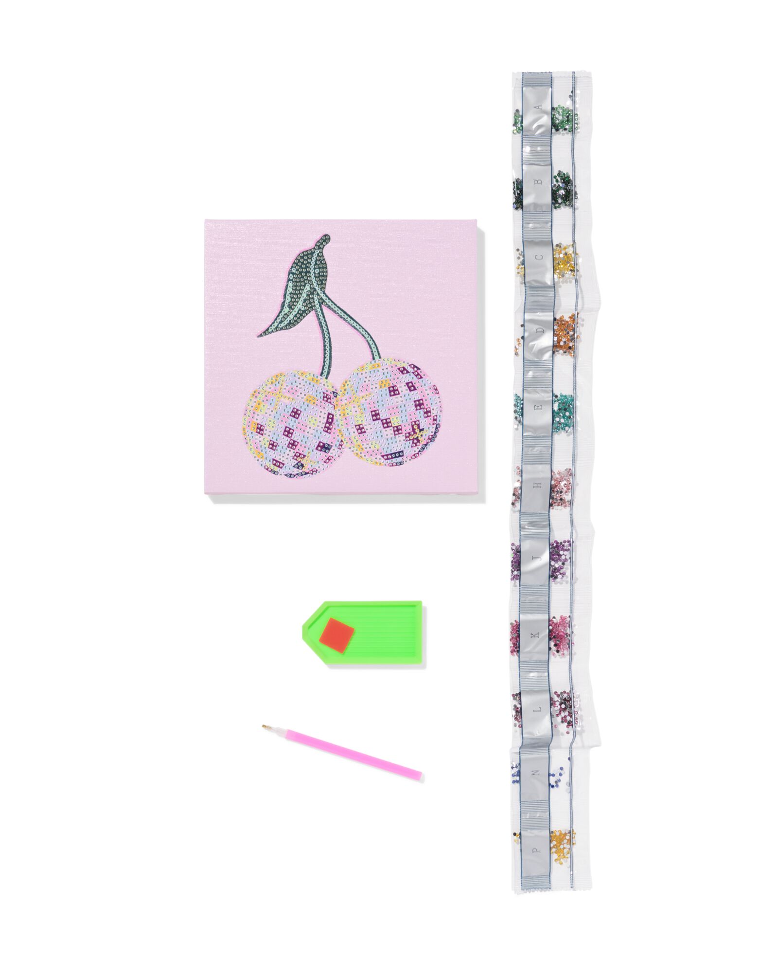 Diamantbild 20 &times; 20 cm, Kirschen - 60702802 - HEMA