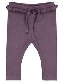 Baby-Leggings, gerippt, mit Rüschen violett violett - 1000028628 - HEMA