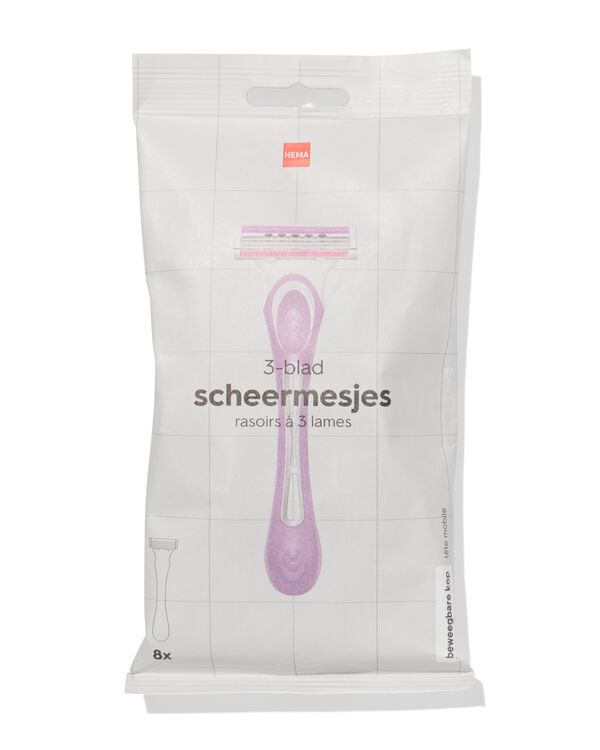 3-blad scheermesjes - 8 stuks - 11933002 - HEMA
