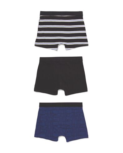 kinderboxers katoen/stretch - 3 stuks zwart - 19282030BLACK - HEMA