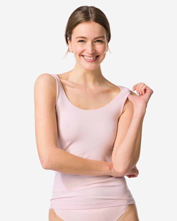 Damenhemd, nahtlos, Mikrofaser, breite Tr&auml;ger hellrosa hellrosa - 19602980LIGHTPINK - HEMA