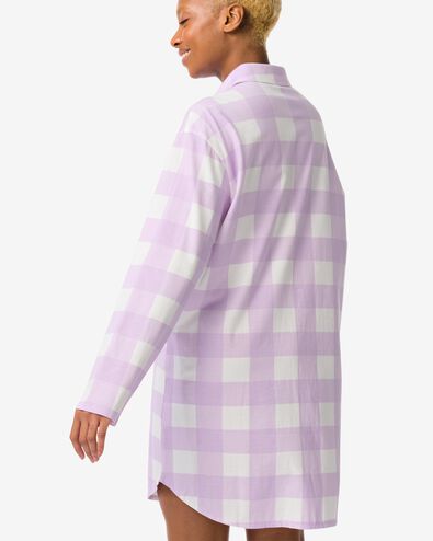 chemise de nuit femme coton lilas M - 23490104 - HEMA
