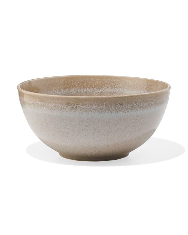 plat &agrave; salade &Oslash;22 cm Monaco &eacute;mail r&eacute;actif brun clair - 9650201 - HEMA