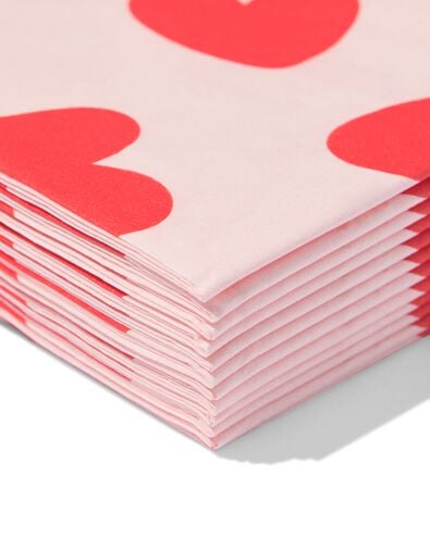 serviettes 33x18cm papier c&oelig;urs - 12 pi&egrave;ces - 14250379 - HEMA