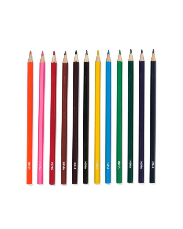 12 crayons de couleur - 14400441 - HEMA