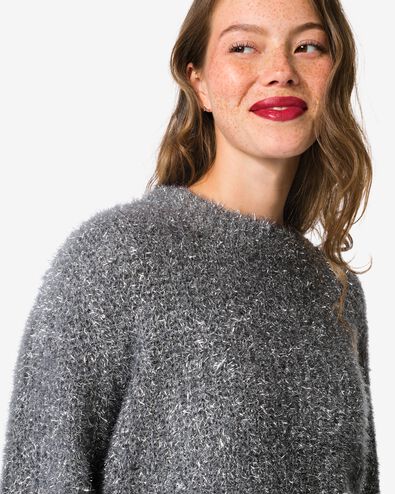 pull femme tricot&eacute; Floor paillet&eacute; argent&eacute; argent&eacute; - 36206070SILVER - HEMA
