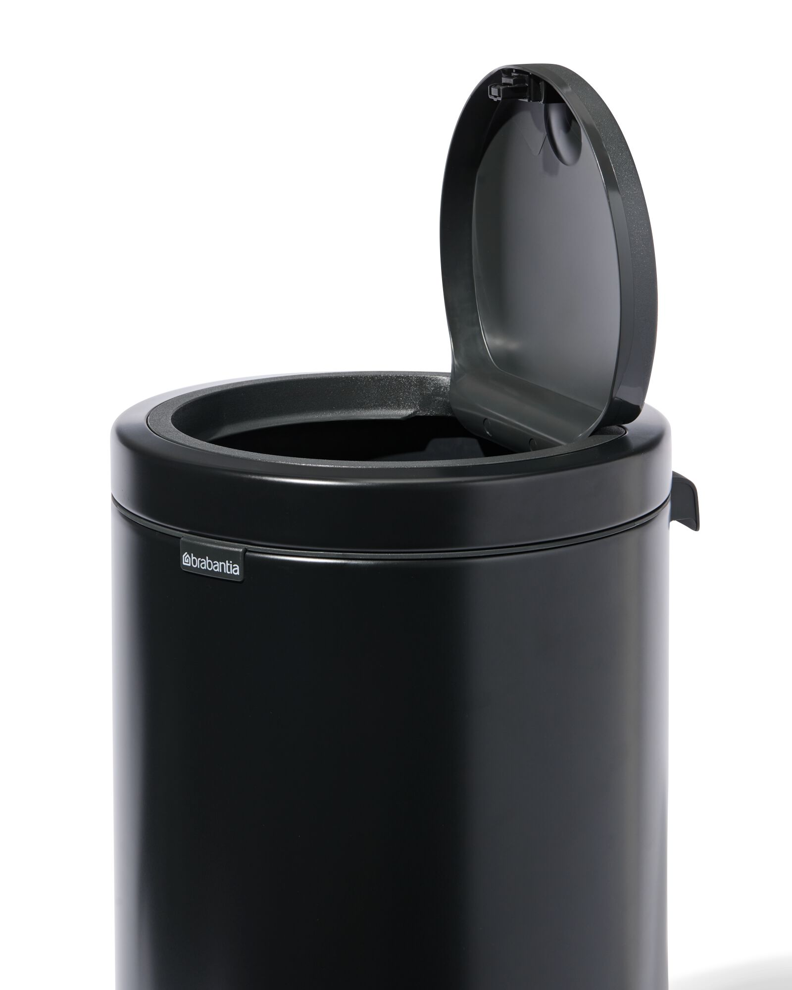 Brabantia Touch Bin Flat Top prullenbak 30L Matt Black -  zwart Brabantia - 20500187 - HEMA