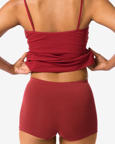 damesboxer naadloos micro donkerrood - 19601614DARKRED - HEMA