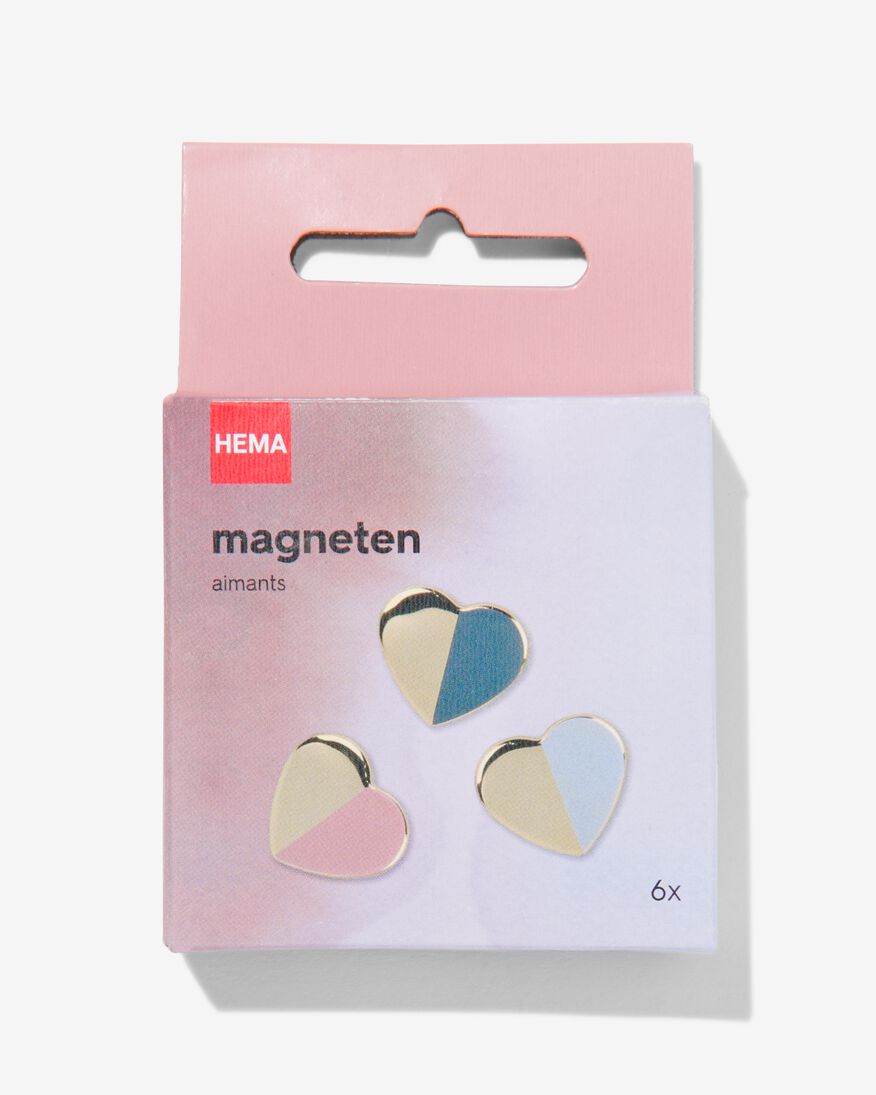 6 magnets coeurs 3 cm - 14490041 - HEMA