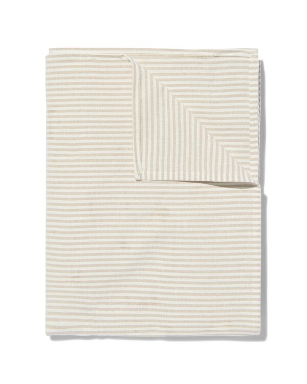 nappe coton 140x240 beige ligne - 5330281 - HEMA