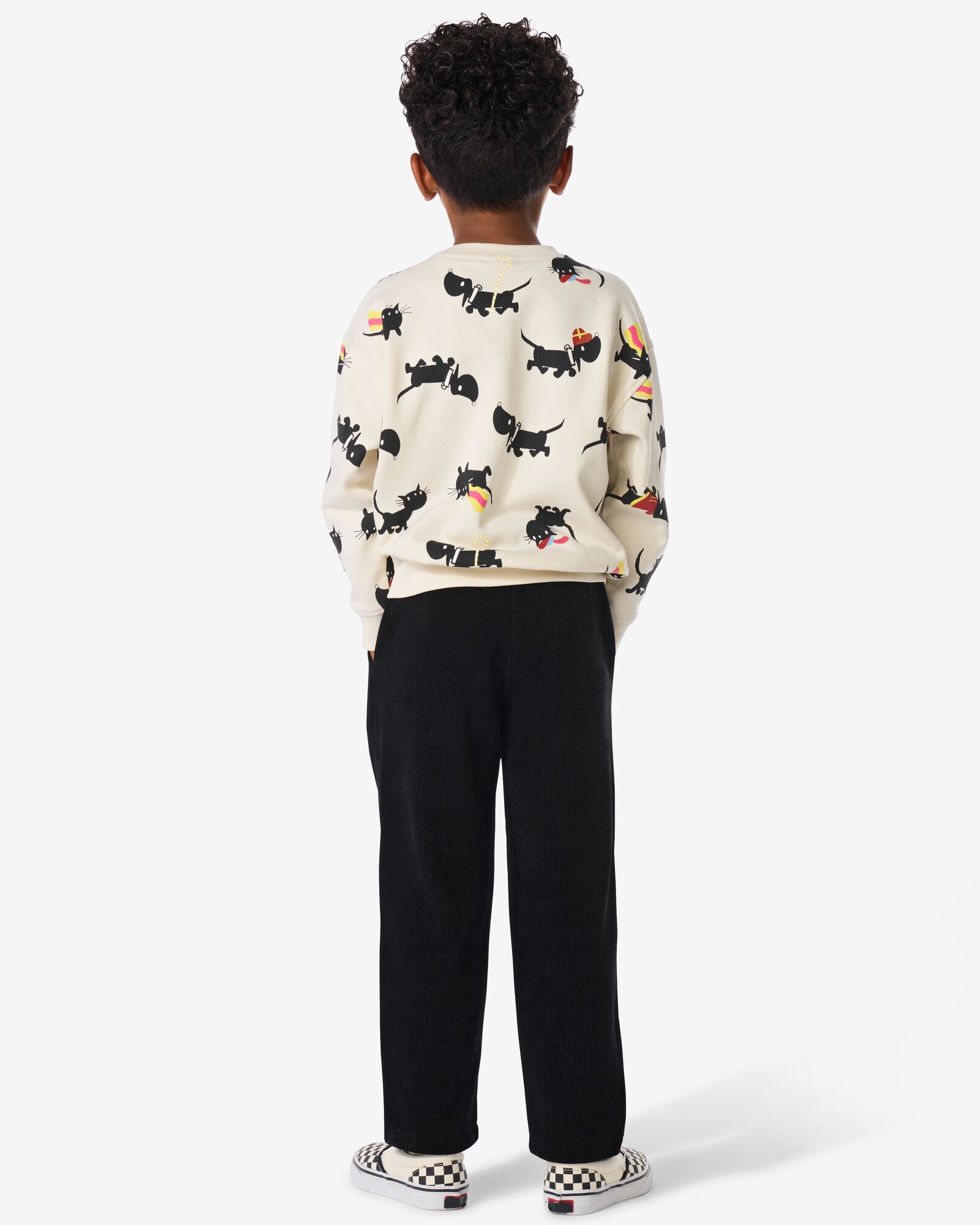 kinderbroek corduroy zwart - 30704907BLACK - HEMA