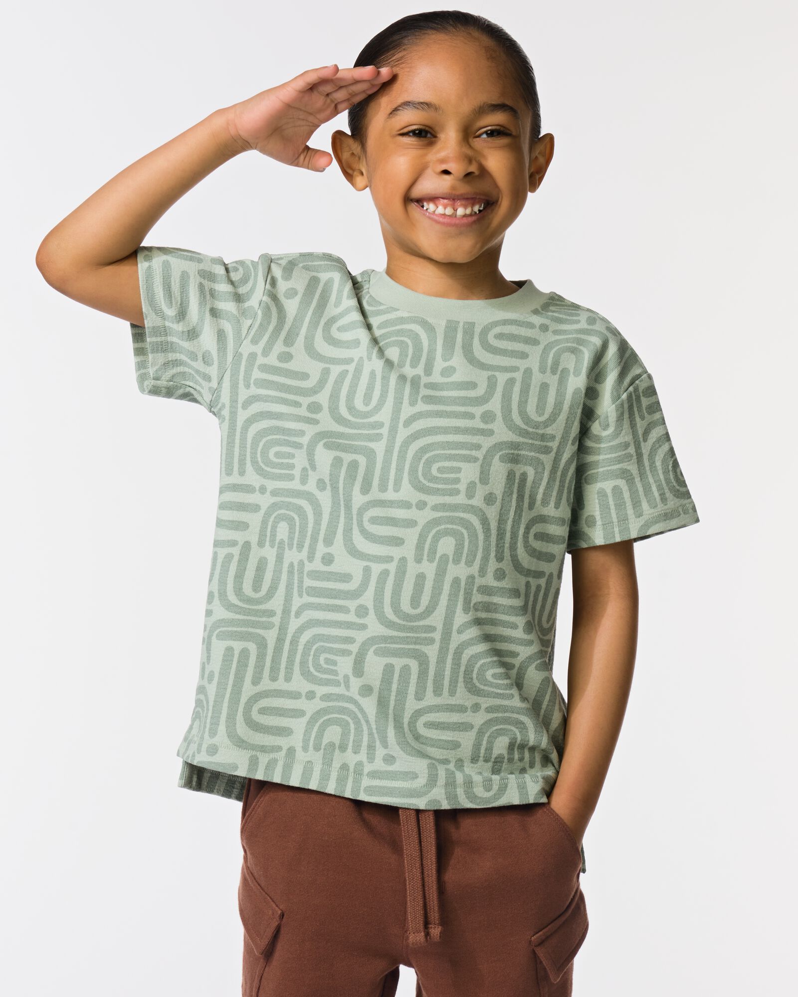 kinder T-shirt grafisch ecru ecru - 30717408ECRU - HEMA