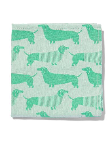 torchon 65x65 coton vert - 5450034 - HEMA