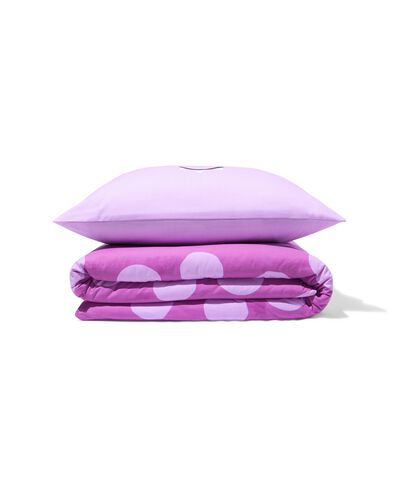 housse de couette enfant 140x200 coton doux monstre violet - 5760097 - HEMA