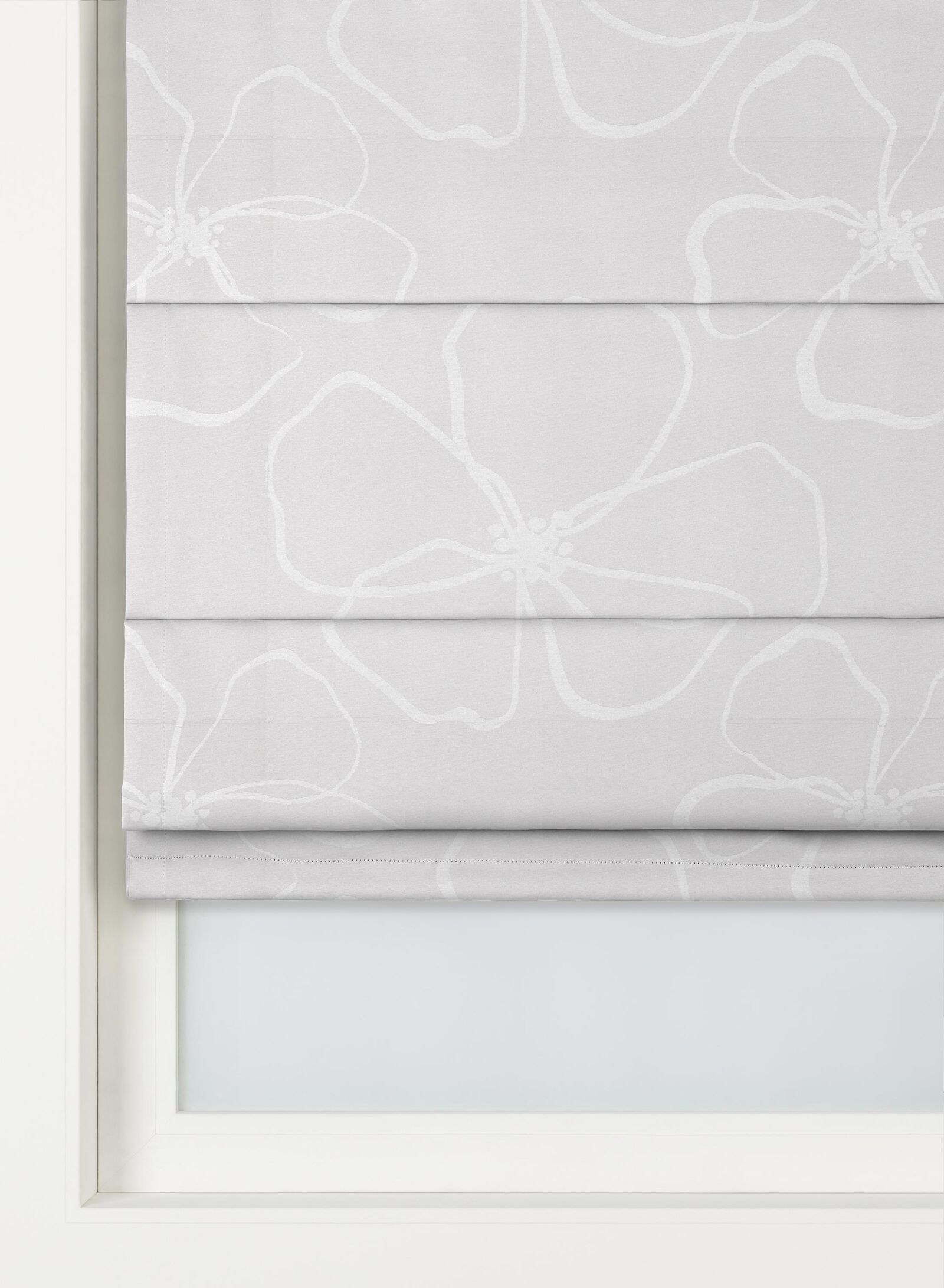 vouwgordijn baarn bloem (ivoor)