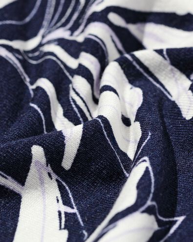 Damenhose Mila, Wide Fit, Jersey, Bl&auml;tter dunkelblau dunkelblau - 36203530DARKBLUE - HEMA