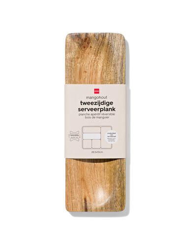 planche de service double face 28,5x10cm bois de manguier - 9650396 - HEMA