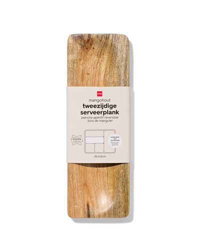 planche de service double face 28,5x10cm bois de manguier - 9650396 - HEMA