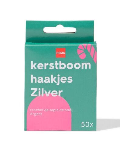 kerstboom haakjes zilver - 50 stuks - 25130153 - HEMA