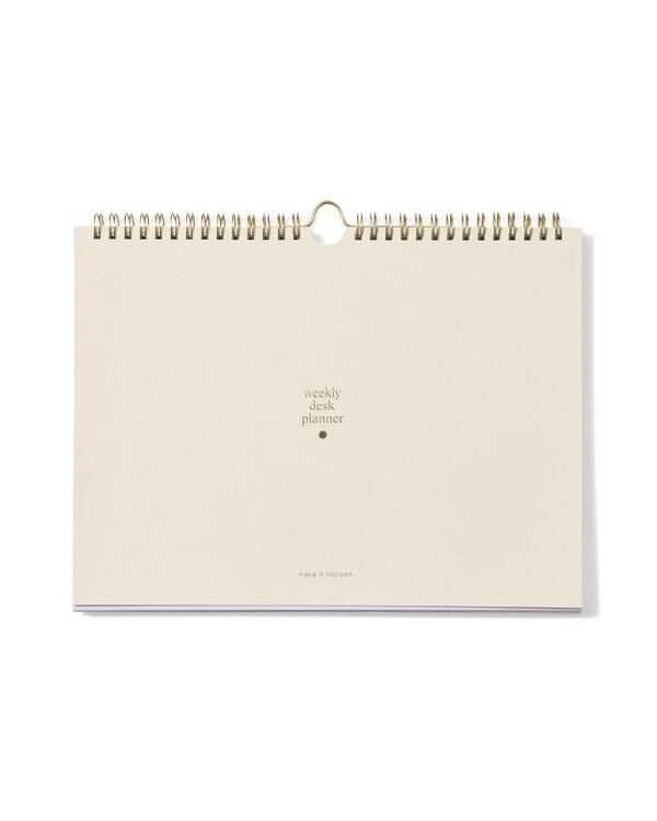 weekdeskplanner 28x21cm cr&egrave;me - 14103700 - HEMA