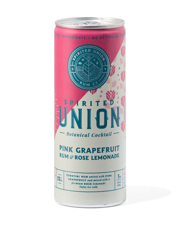 Spirited Union pink rum & rose limonade 250 ml - 17440007 - HEMA