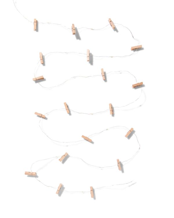 guirlande lumineuse 3,25m avec 20 lumi&egrave;res et 19 clips paillette - 60320006 - HEMA