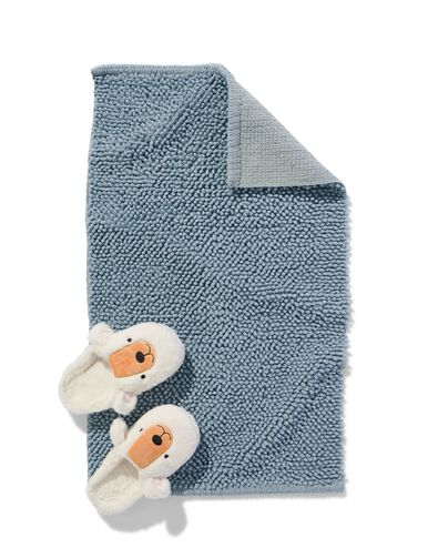 tapis de bain 50x85 cm chenille bleu glace - 5210203 - HEMA
