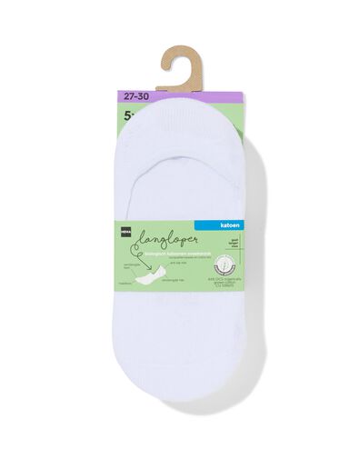 5 paires de socquettes sneakers enfant avec coton blanc blanc - 1000030098 - HEMA