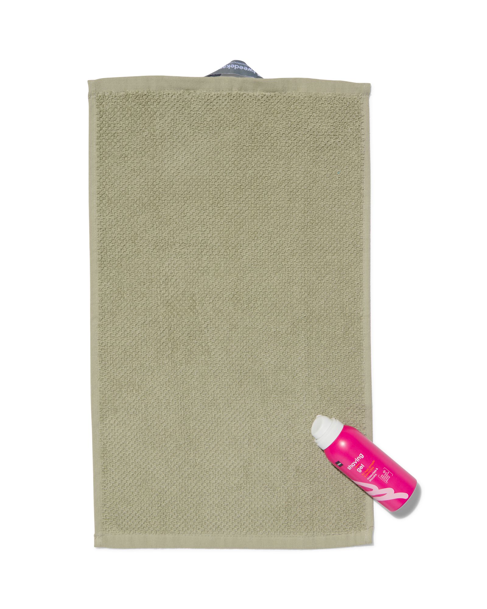 petite serviette 2ème vie coton recyclé 30x50 gris-vert vert clair petite serviette - 5240213 - HEMA