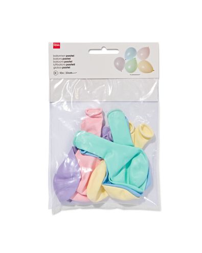10 ballons pastel &Oslash; 23 cm - 14200305 - HEMA