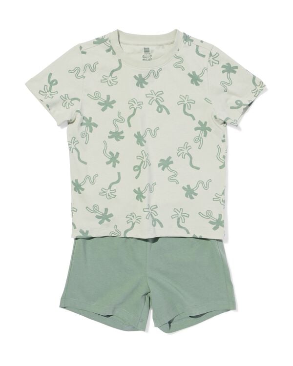 kinder shortama palmbomen groen groen - 23001360GREEN - HEMA