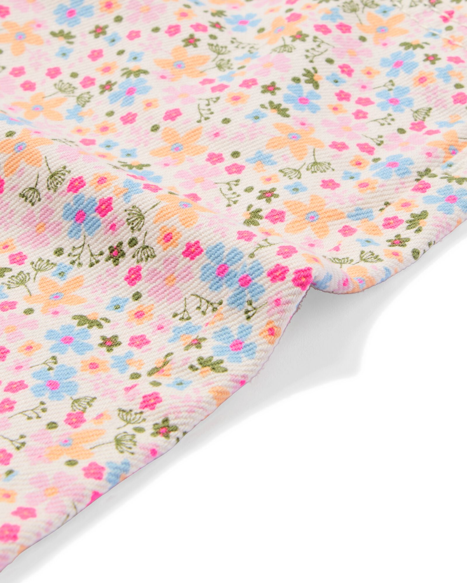 babybroek loose fit bloemen ecru - 33063470ECRU - HEMA
