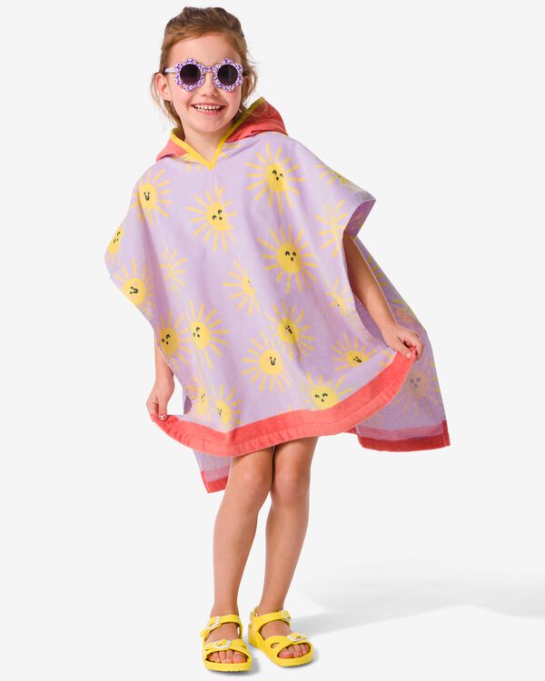 poncho de plage pour enfant 60 x 60 cm soleil - 5290112 - HEMA