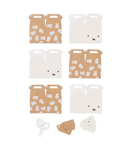 6er-Pack Falt-Geschenkschachteln, Pappe, 5 x 5 x 5 cm, Bl&auml;tter - 14750023 - HEMA