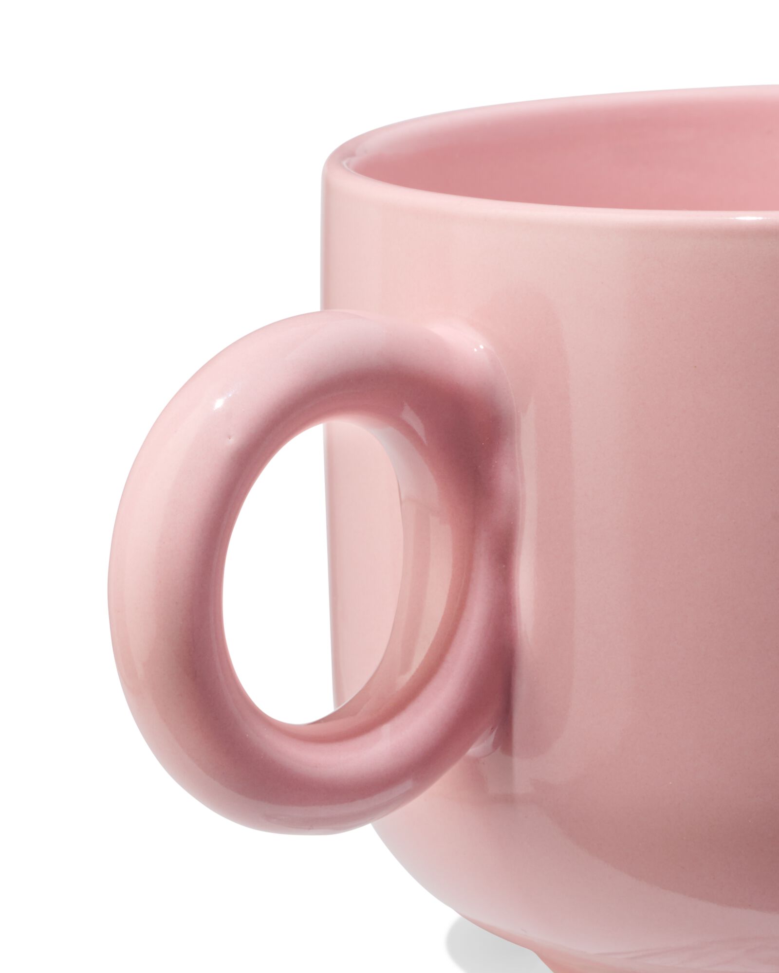 mug &agrave; th&eacute; 480ml fa&iuml;ence rose c&oelig;urs - 61100278 - HEMA