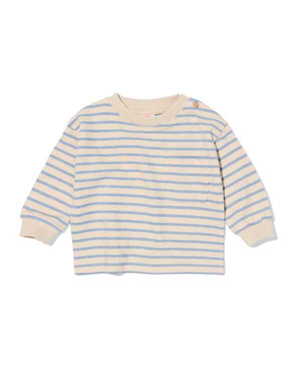 t-shirt b&eacute;b&eacute; jersey rayures &eacute;cru &eacute;cru - 33181470ECRU - HEMA