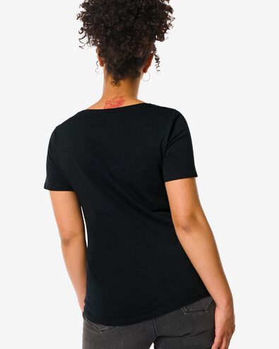 t-shirt femme noir S - 36301757 - HEMA